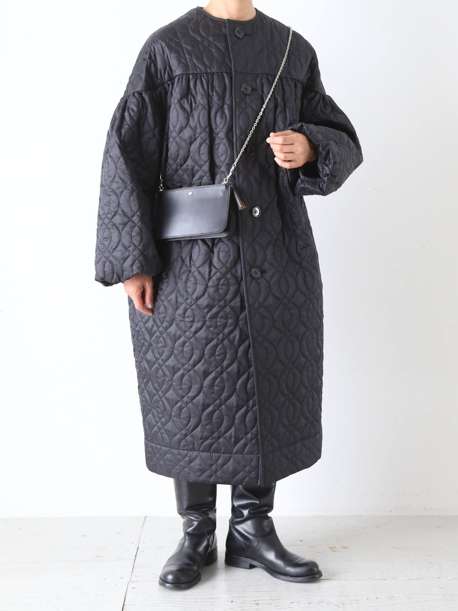 noir kei ninomiya エステルツイルキルトコート [3P-C003-051] – CREER