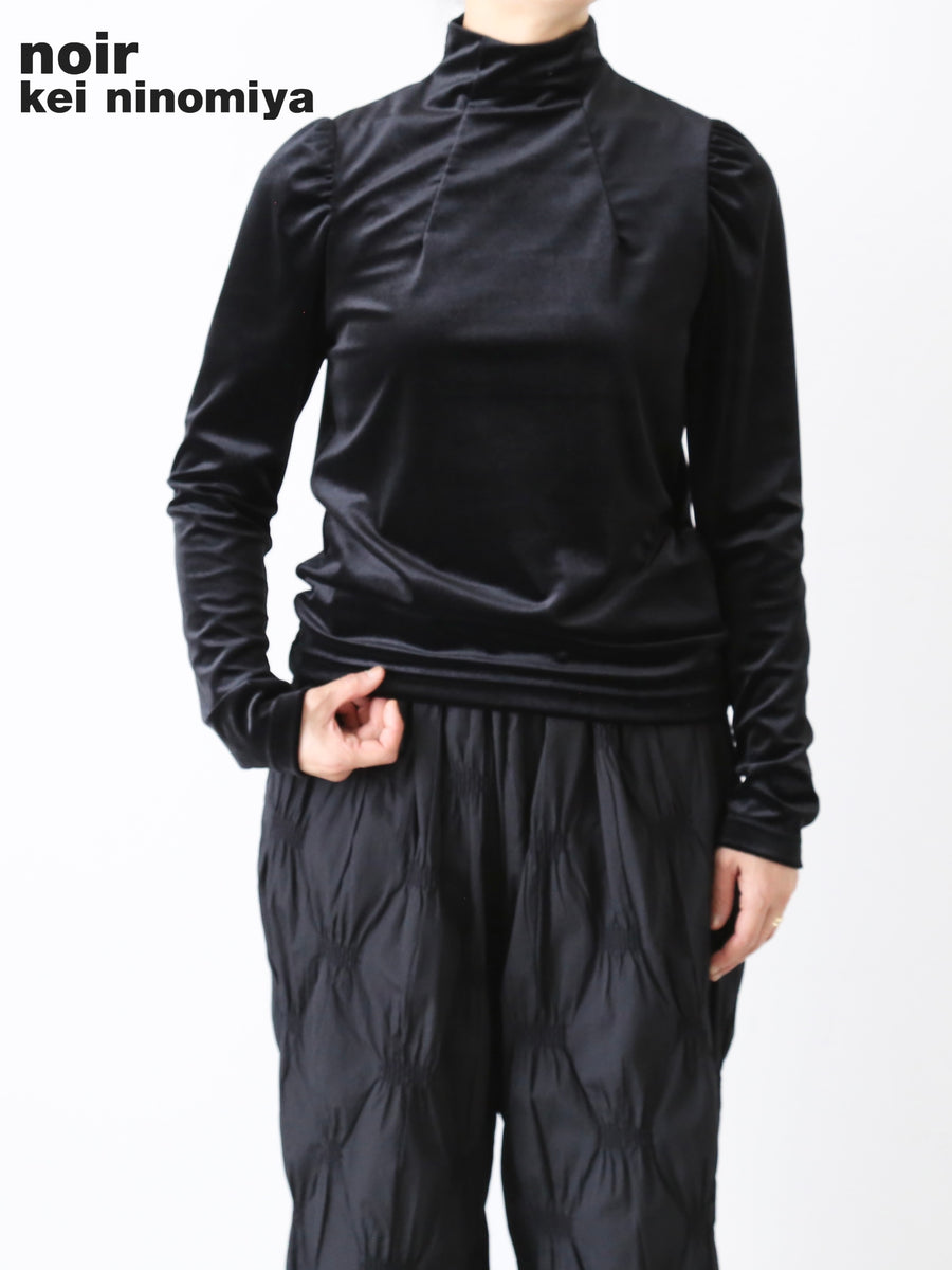 noir kei ninomiya ノワールケイニノミヤ ベロアストレッチTシャツ [3R