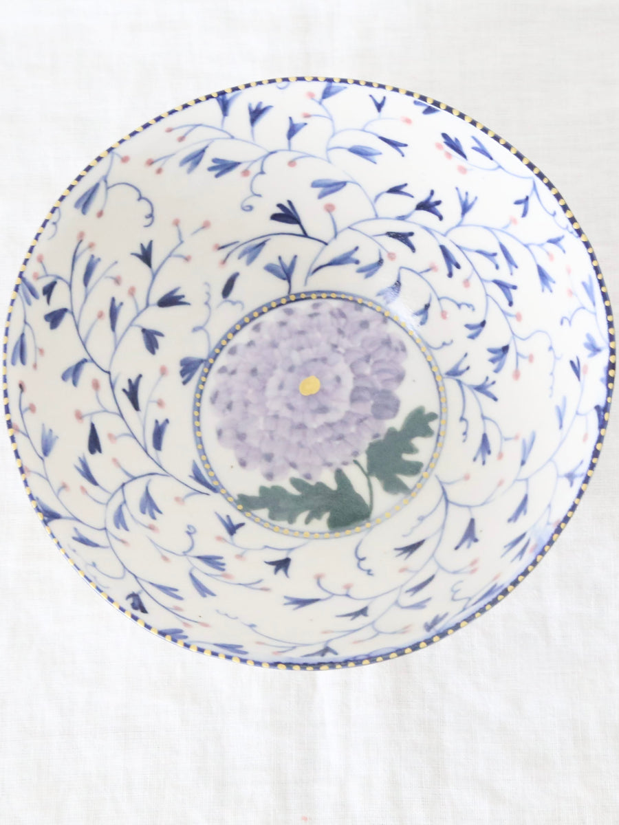 つちやまり　　花柄装飾の手作り皿 tsuhiya & mari tsuchiya mari 富士型鉢 [6] – CREER