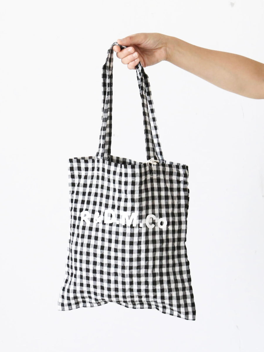 R&D.M.Co- リネンギンガムチェックトートバッグ [7507] – CREER