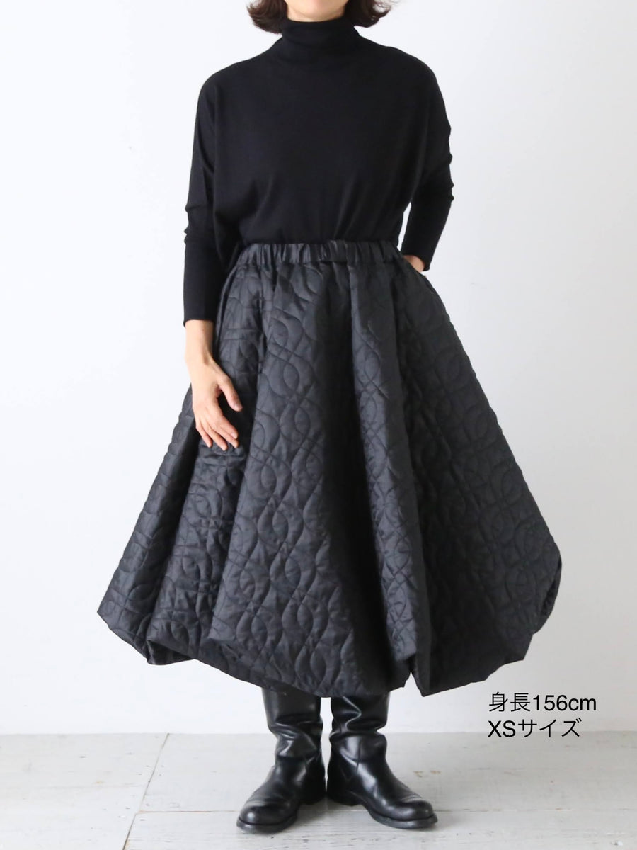noir kei ninomiya エステルツイル キルトスカート バルーン ランダム
