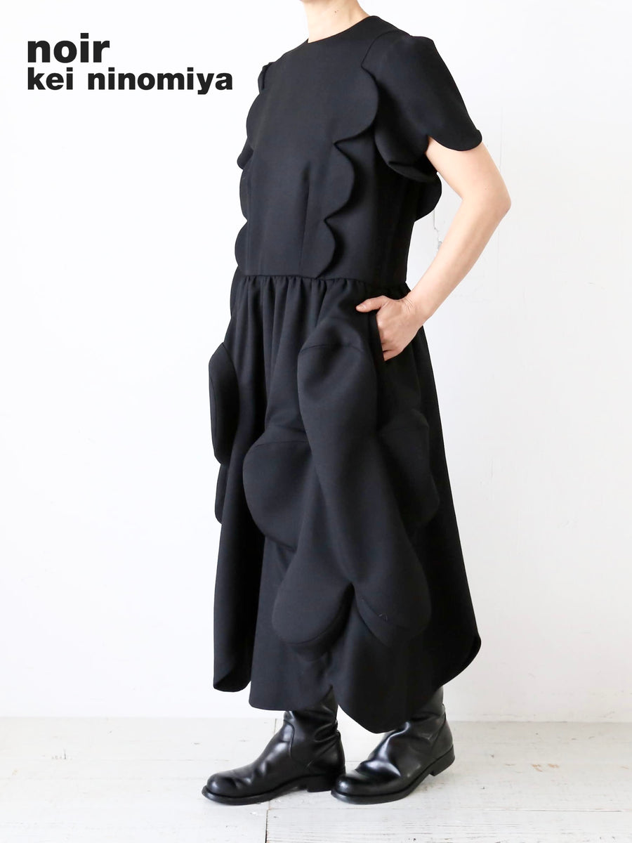 noir kei ninomiya ノワールケイニノミヤ ウールギャバジンワンピース