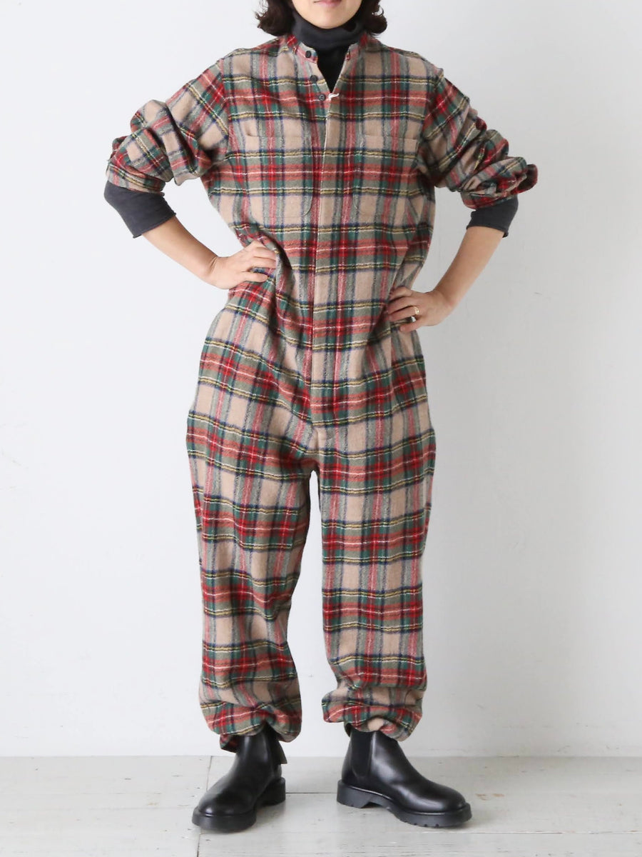 R&D.M.Co- ウールタータンチェックジャンプスーツ [5905] – CREER