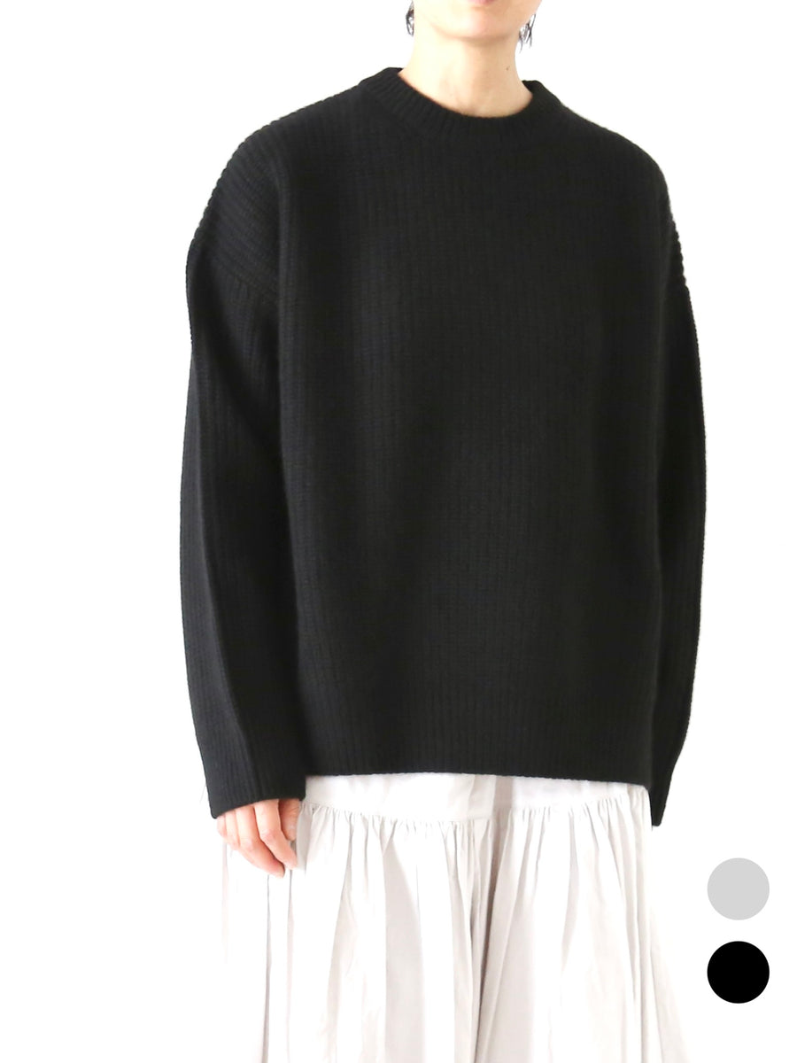 TOUJOURS (トゥジュー) リブステッチクルーネックビッグプルオーバー TOUJOURS リブステッチクルーネックビッグプルオーバー [VM43XK03] – CREER