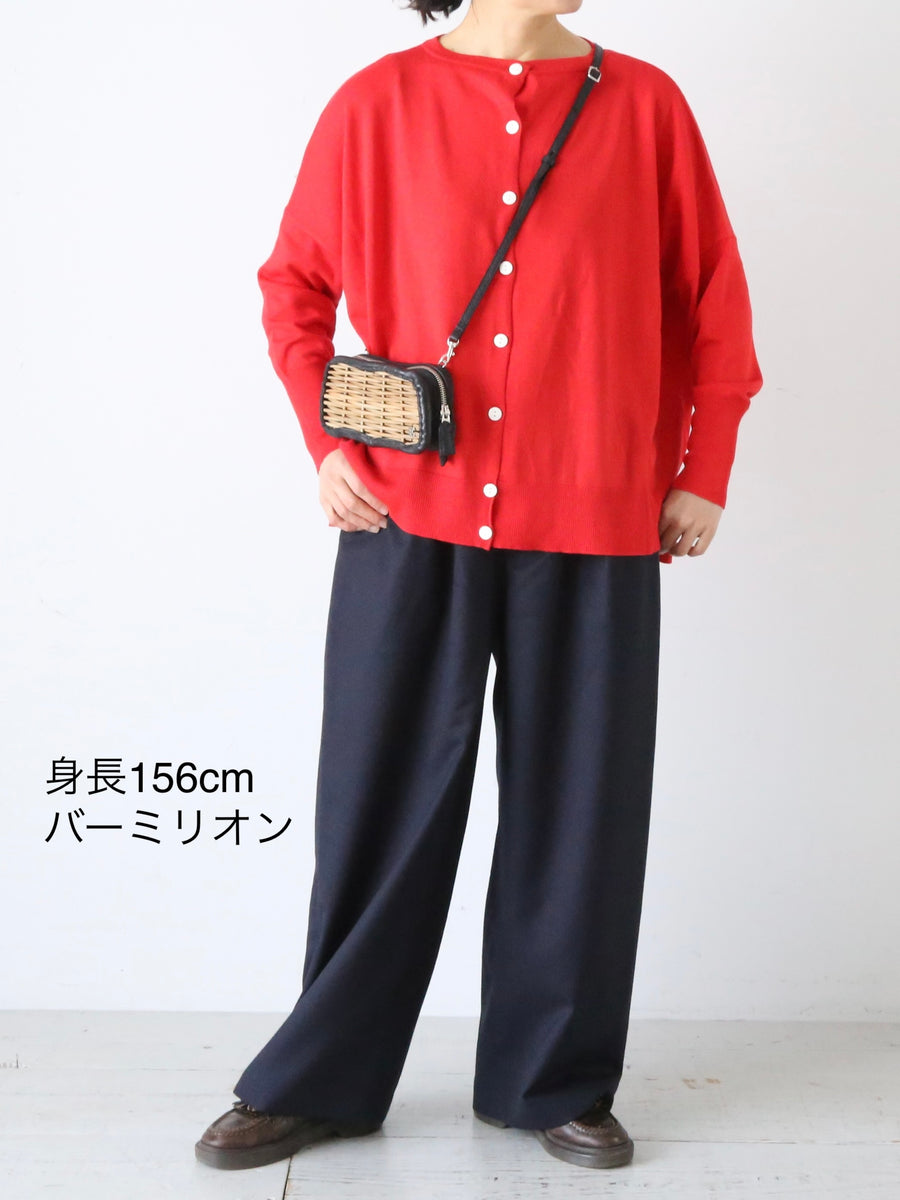 Veritecoeur カーディガン　シルク　カシミヤ混 赤　フリーサイズ 新色追加】Veritecoeur ヴェリテクール ST-122 コットンシルクカシミヤ