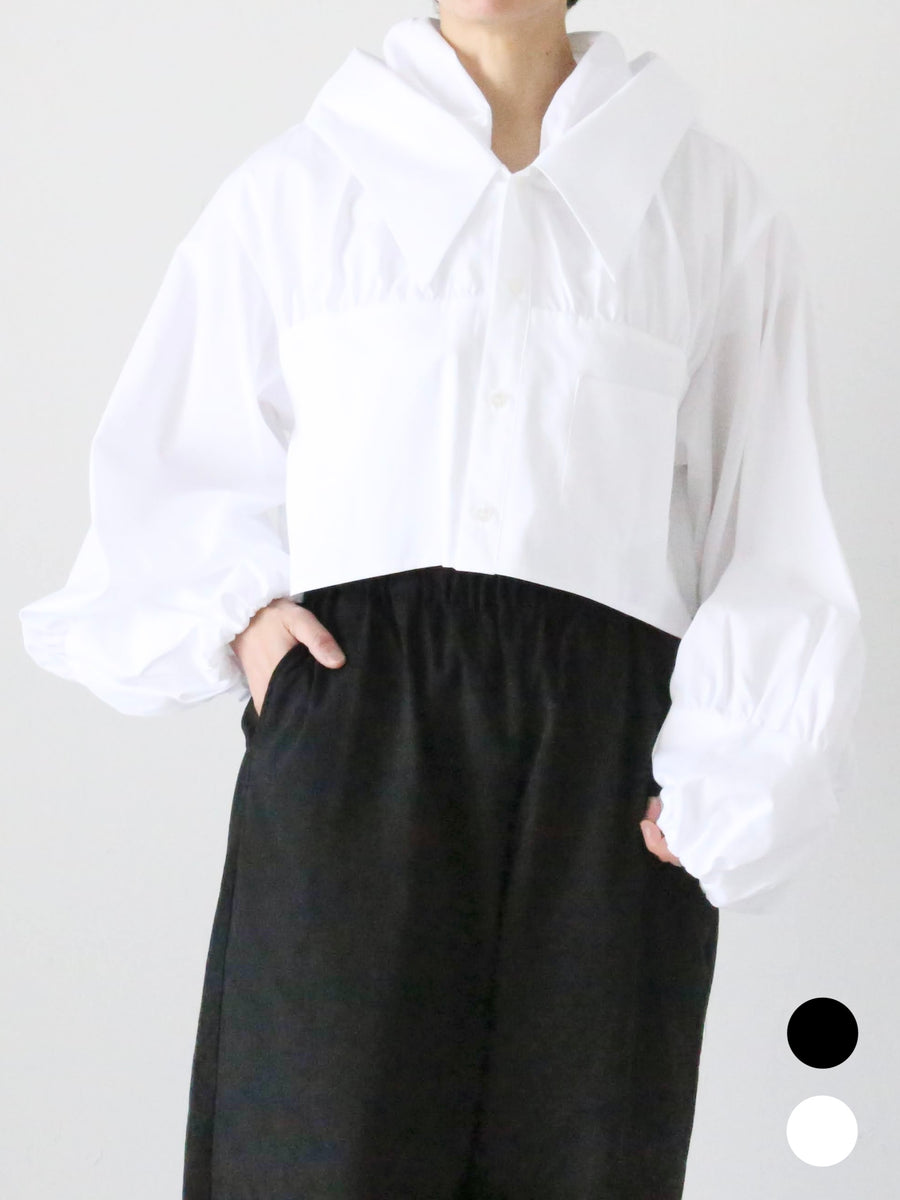 noir kei ninomiya ノワール ケイ ニノミヤ 25SS 綿ブロードフーディーブラウス 3O-B009 ホワイト XS IMG_5502_7d48fd32-0796-45bc-