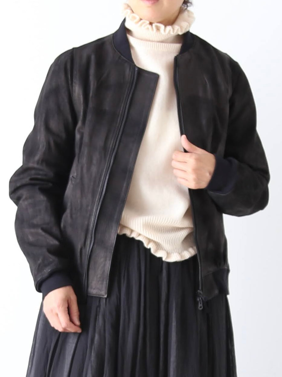 suzuki takayuki ホースレザージャケット suzuki takayuki スズキタカユキ leather blouson[T002-07/black]