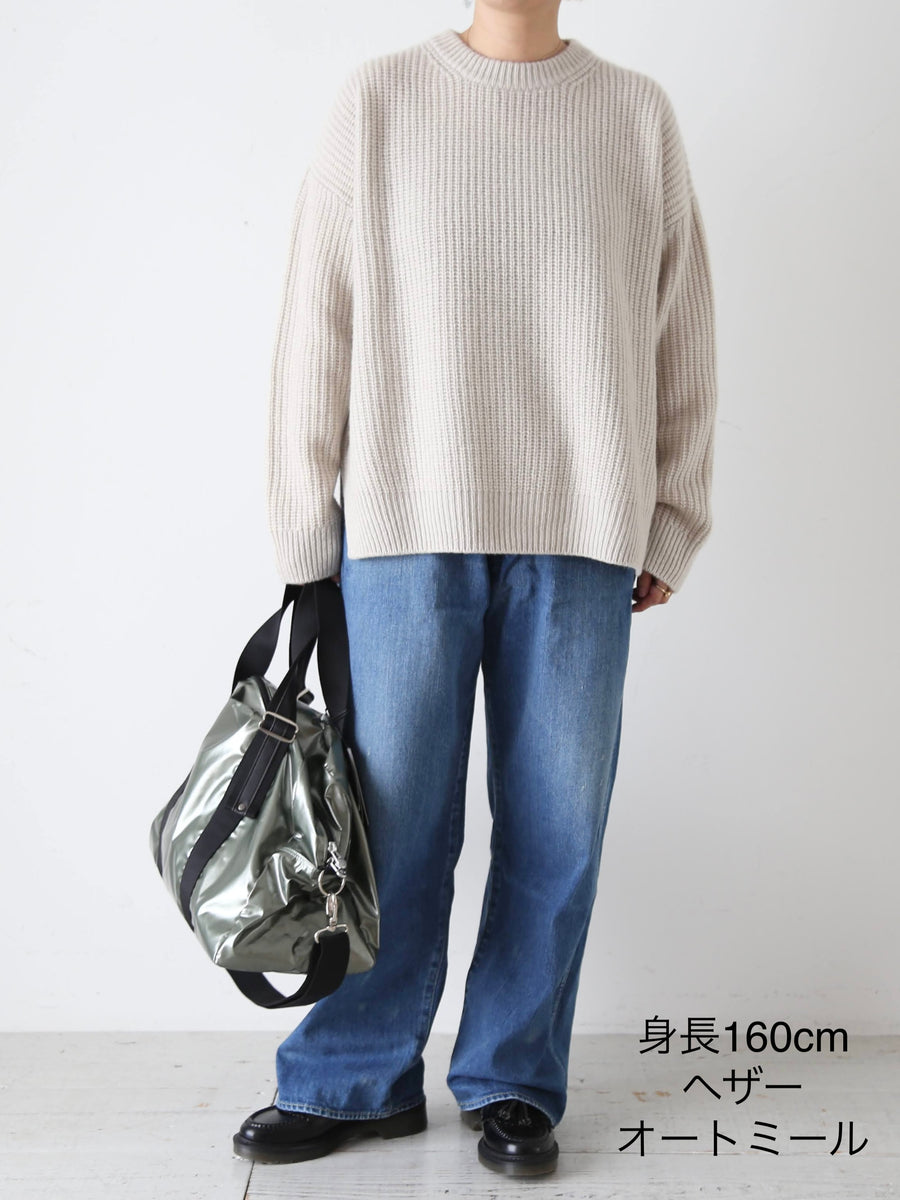 TOUJOURS リブステッチクルーネックビッグプルオーバー [VM43XK03] – CREER