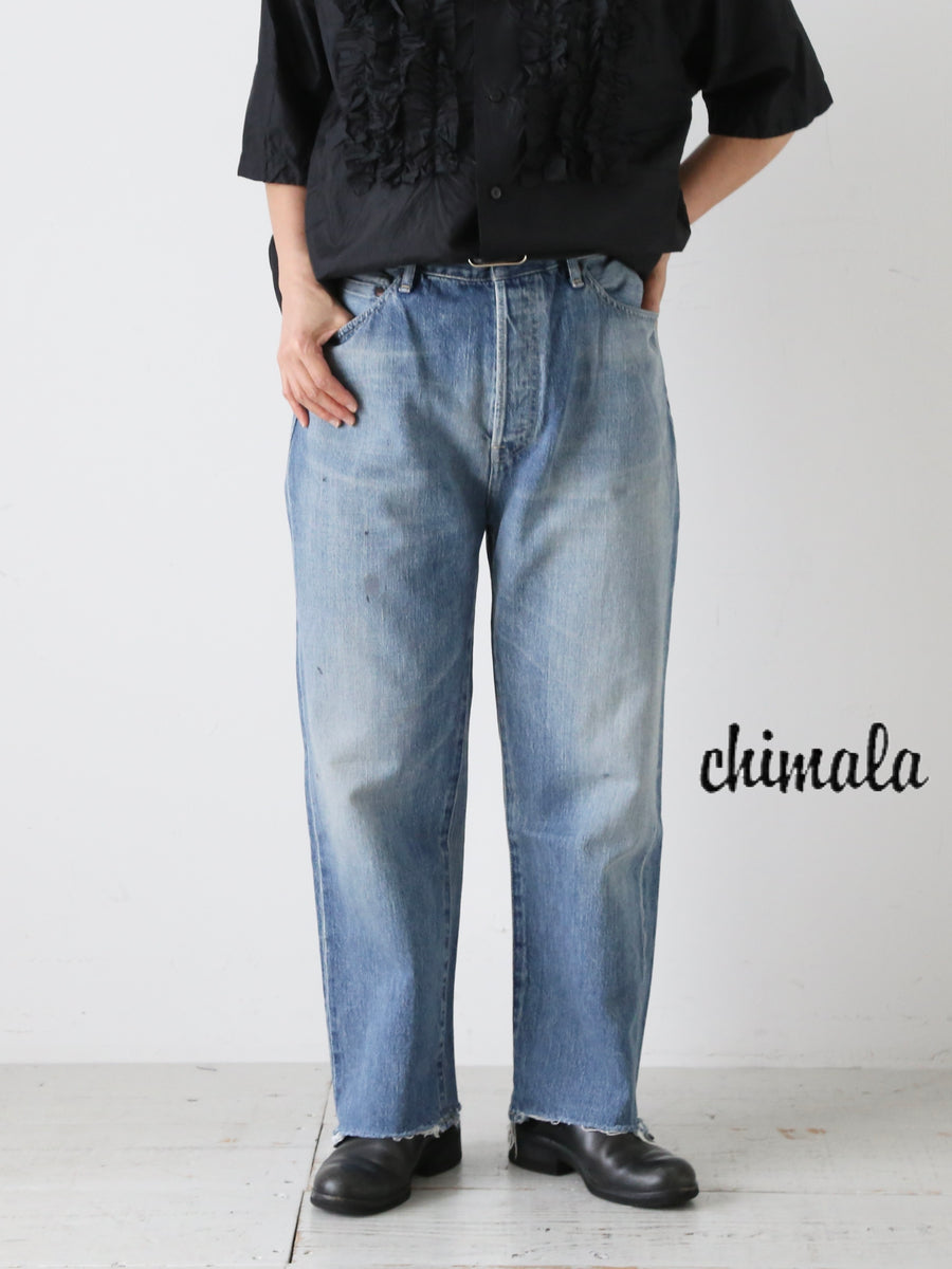 chimala チマラ MEN'S セルヴィッジデニム ディープライズバギー [S42