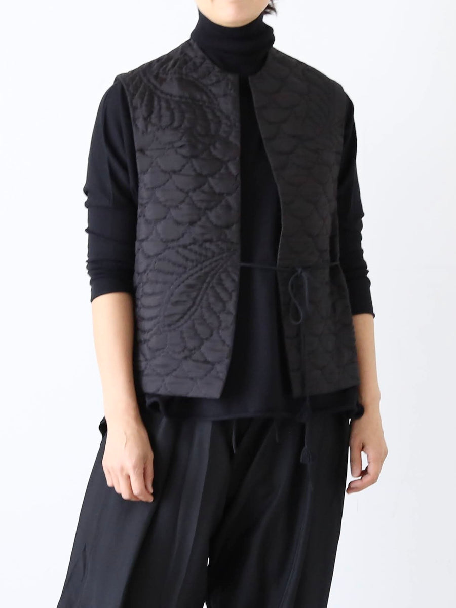 towavase ベスト TOWAVASE トワヴァーズ ベルベット ペイズリー タッセル ベスト