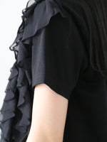 画像をギャラリービューアに読み込む, noir kei ninomiya 綿ポンチ×エステルジョーゼットTシャツ [3M-T014-051]

