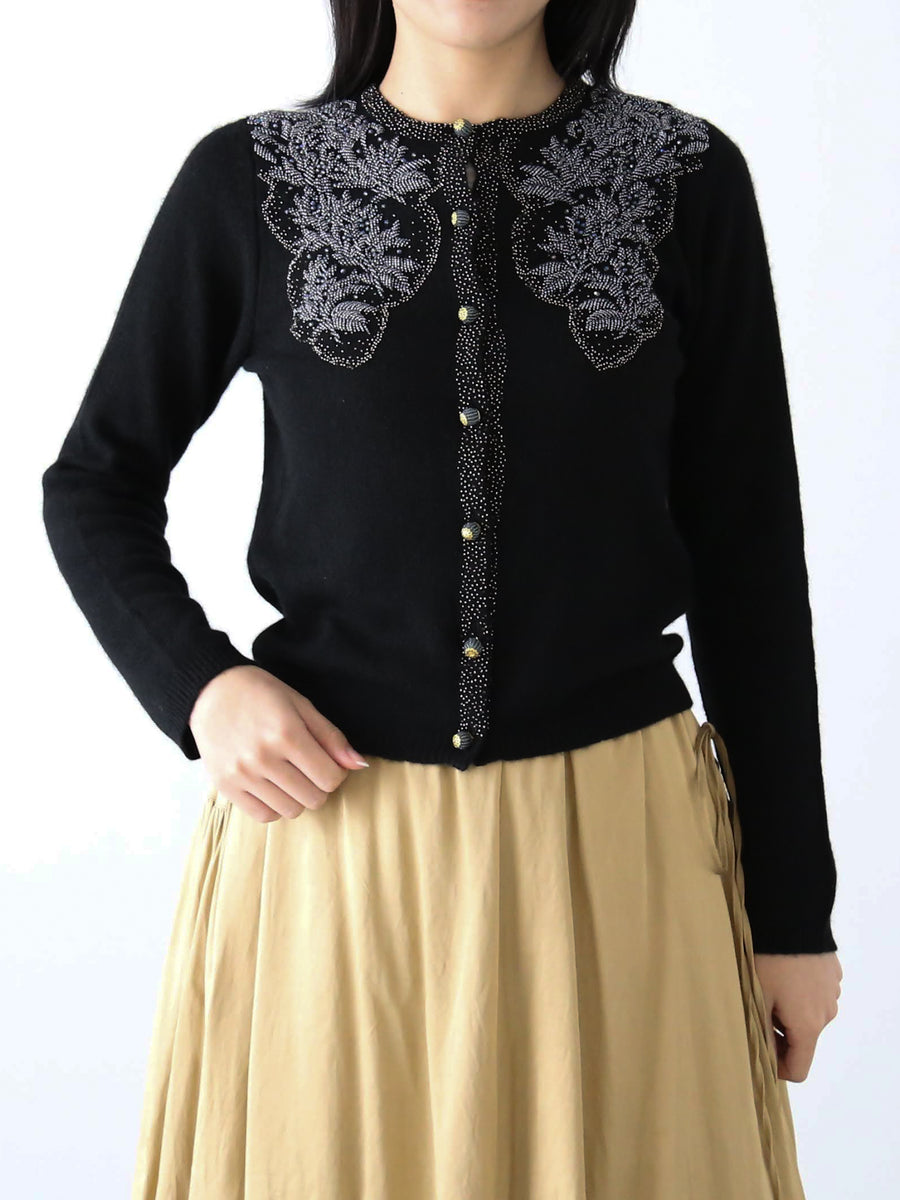 TOWAVASE カシミアカシュクールカーディガン TOWAVASE トワヴァーズ カシミヤ ハンドステッチ カシュクール