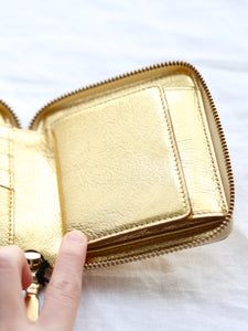 Wallet COMME des GARCONS ゴールド&シルバー（二つ折り）[8Z-B021-051]