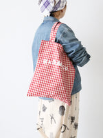 画像をギャラリービューアに読み込む, R&amp;D.M.Co- ギンガムチェックトートバッグ [7618]
