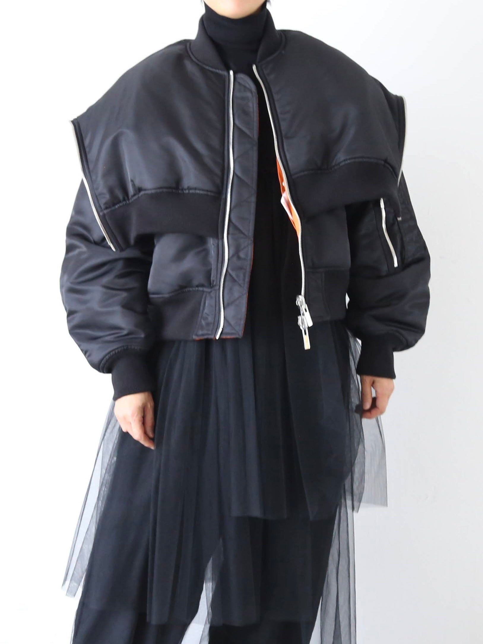 noir kei ninomiya ナイロンツイルジャケット [3P-J013-051]