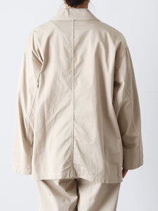 24AW TOUJOURS トゥジュー　ダブルブレストサックジャケット 白 TOUJOURS ダブルブレステッド サックジャケット ガーメントダイ 軽量 2
