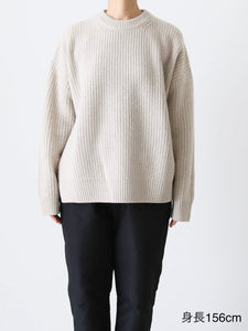 TOUJOURS (トゥジュー) リブステッチクルーネックビッグプルオーバー TOUJOURS リブステッチクルーネックビッグプルオーバー [VM43XK03] – CREER