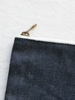 画像をギャラリービューアに読み込む, R&amp;D.M.Co- R&amp;D.M.Co-リネンデニムポーチ(L) [4702]
