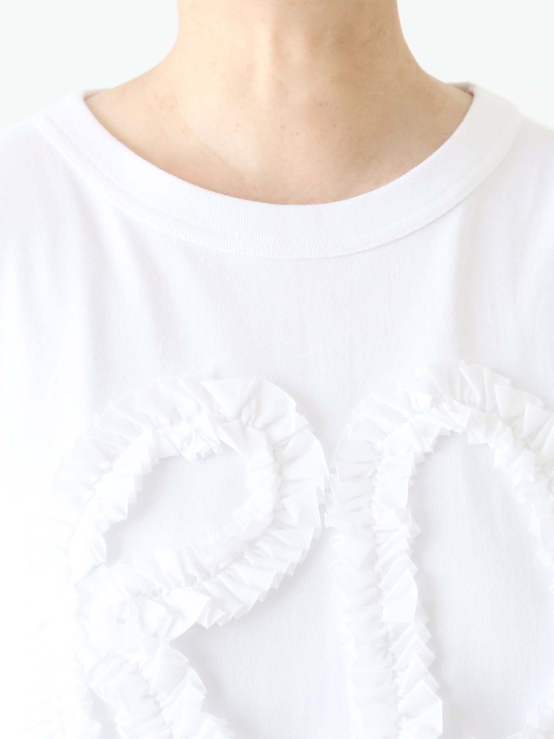 R&D.M.Co- メンズR.Dフリルエンブロイダリー ハーフスリーブTシャツ [7623]