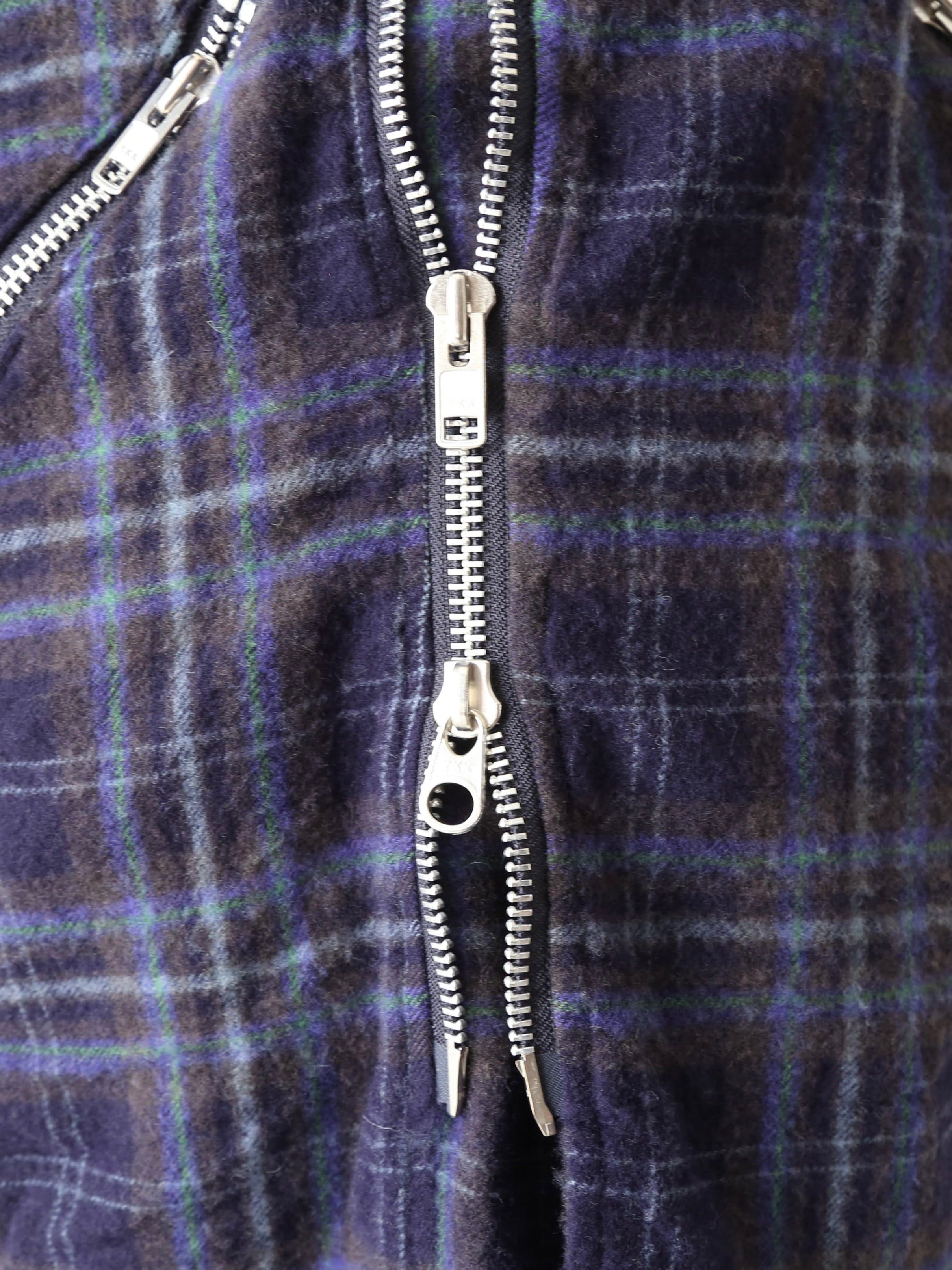 tao ウールナイロンチェックコート [TP-C010-051]