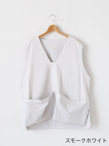 定価5.3万 2023 TOUJOUR トゥジュー Work Pullover Vest ワークプルオーバーベスト 2/ピンク トップス ワイド【2400013463140】 TOUJOURS取扱店 トゥジュ―取扱店 TOUJOU/Work Pullover Vest lien