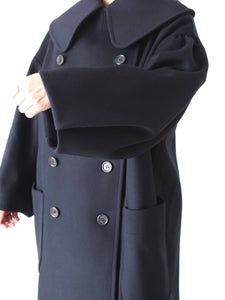 noir kei ninomiya ウールカシミヤメルトンコート [3P-C004-051] – CREER