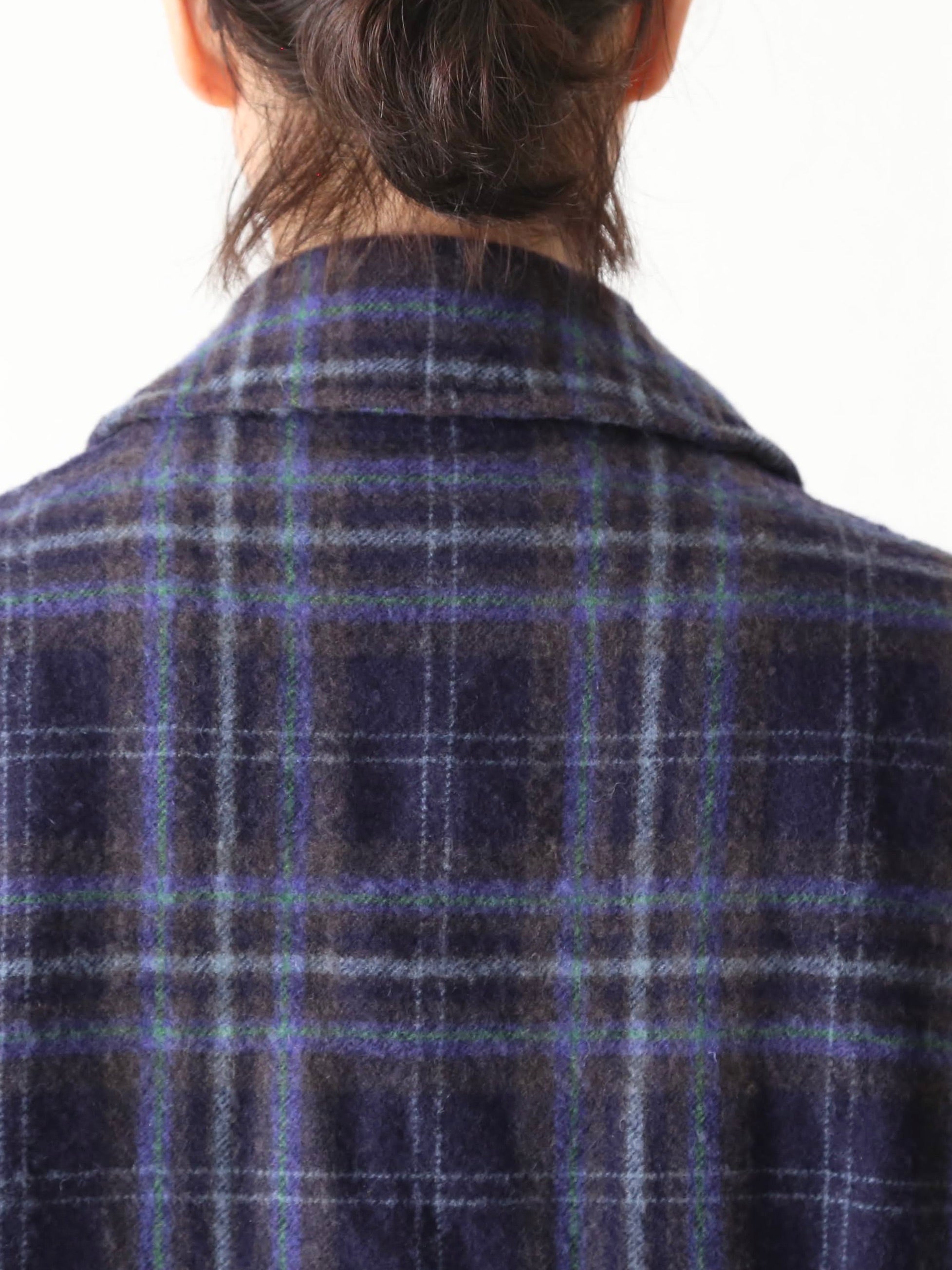 tao ウールナイロンチェックコート [TP-C010-051]