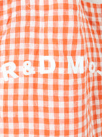 画像をギャラリービューアに読み込む, R&amp;D.M.Co- リネンギンガムチェックトートバッグ [7507]
