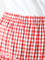 画像をギャラリービューアに読み込む, tao 綿ギンガムチェック 製品ブリーチ加工スカート [TQ-S021-051]
