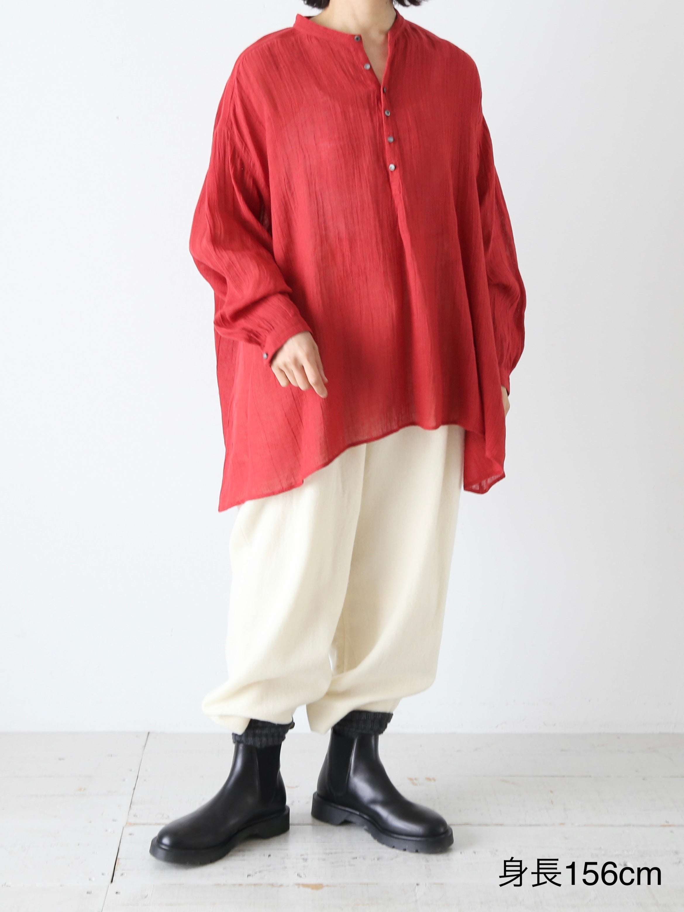 suzuki takayuki ガーゼプルオーバーブラウス [A261-04]