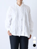 画像をギャラリービューアに読み込む, TOUJOURS レースピンタックラッフルシャツ [MM43DS01]
