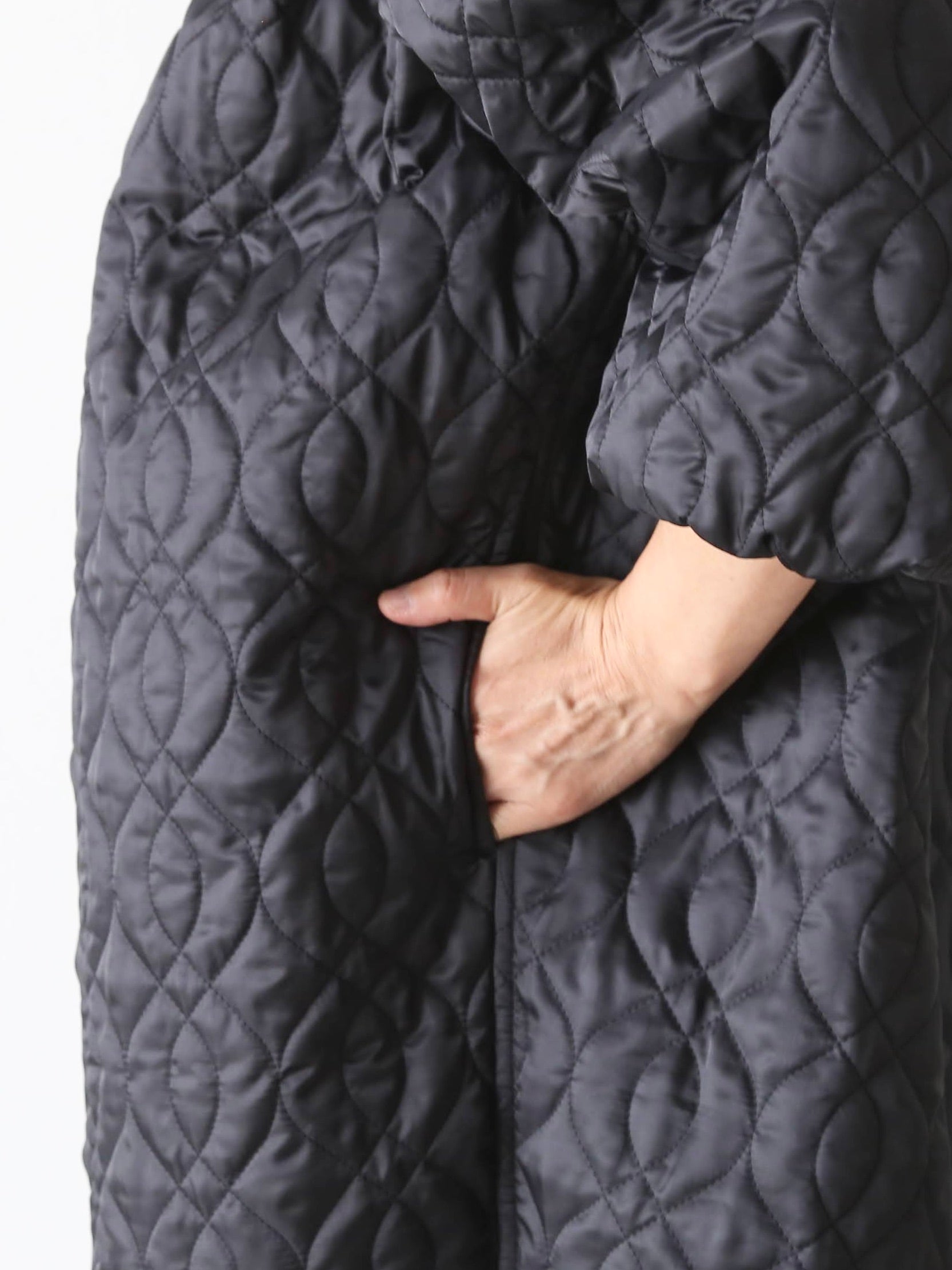 noir kei ninomiya エステルツイルキルトコート [3P-C003-051]