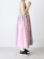 画像をギャラリービューアに読み込む, tao エステル綿ギンガムチェックワンピース [TQ-O013-051]
