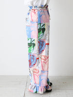 画像をギャラリービューアに読み込む, ayanoguchiaya アートプリンテッドフリルパンツ [dress.25-P]
