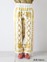 画像をギャラリービューアに読み込む, tao エステルスカーフ柄プリントMIXパンツ C柄 [TP-P006-051-C]
