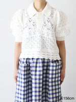 画像をギャラリービューアに読み込む, tao  綿透かし柄MIXニット [TQ-N014-051]
