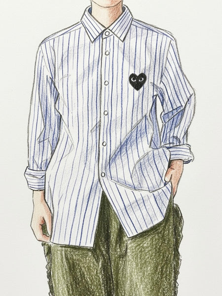 【専用】PLAY COMME des GARÇONS S ストライプシャツ PLAY COMME des GARÇONS ストライプシャツ XXL 【公式通販】