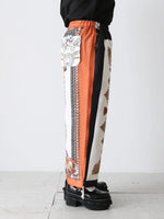 画像をギャラリービューアに読み込む, tao エステルスカーフ柄プリントMIXパンツ A柄 [TP-P006-051-A]
