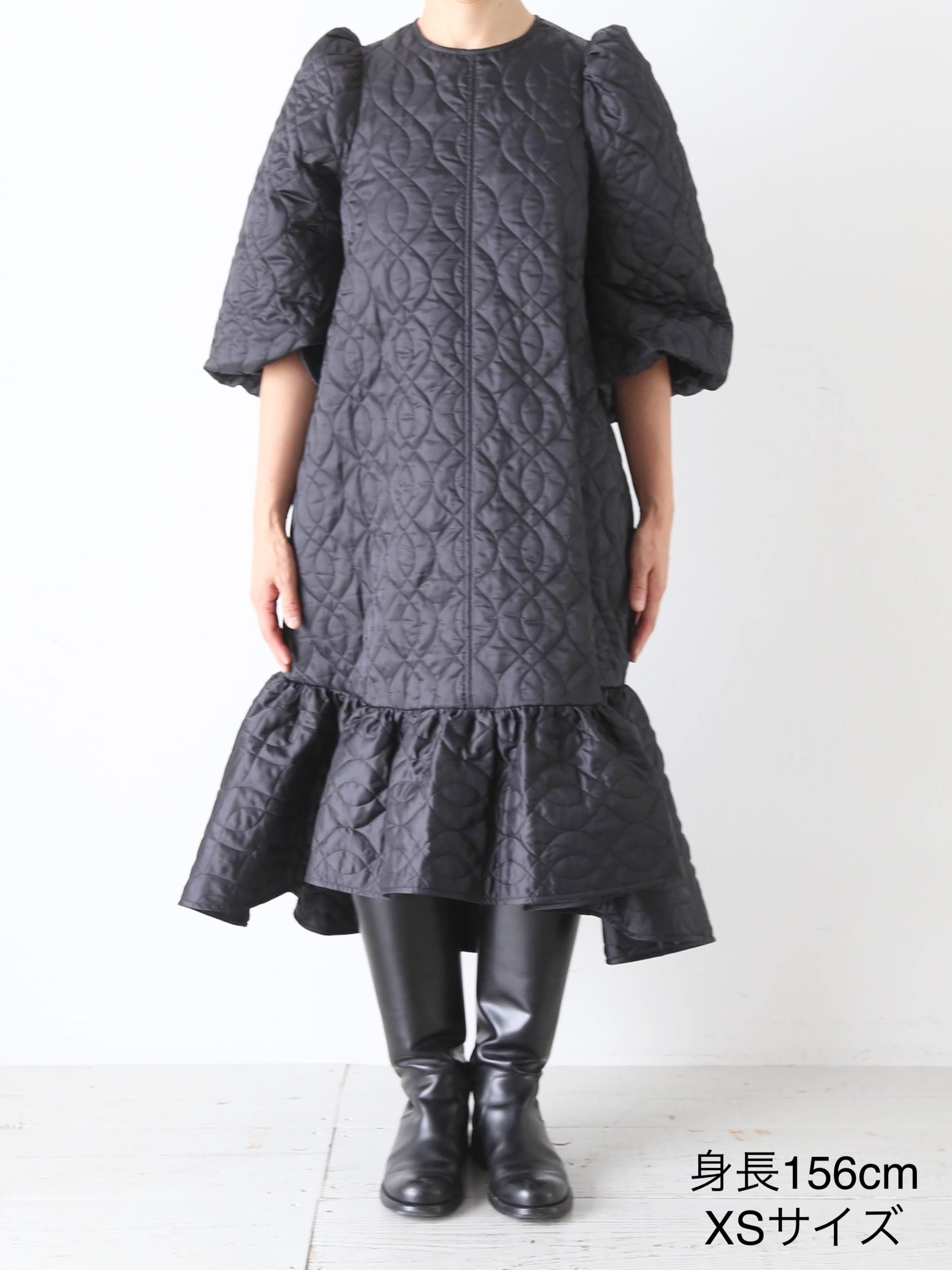 noir kei ninomiya エステルツイルキルトワンピース [3P-C010-051]