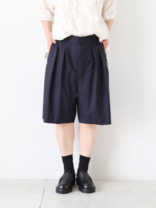 TOUJOURS 2インプリーツ ショーツ ウール100% スーパー120s 春夏 – CREER
