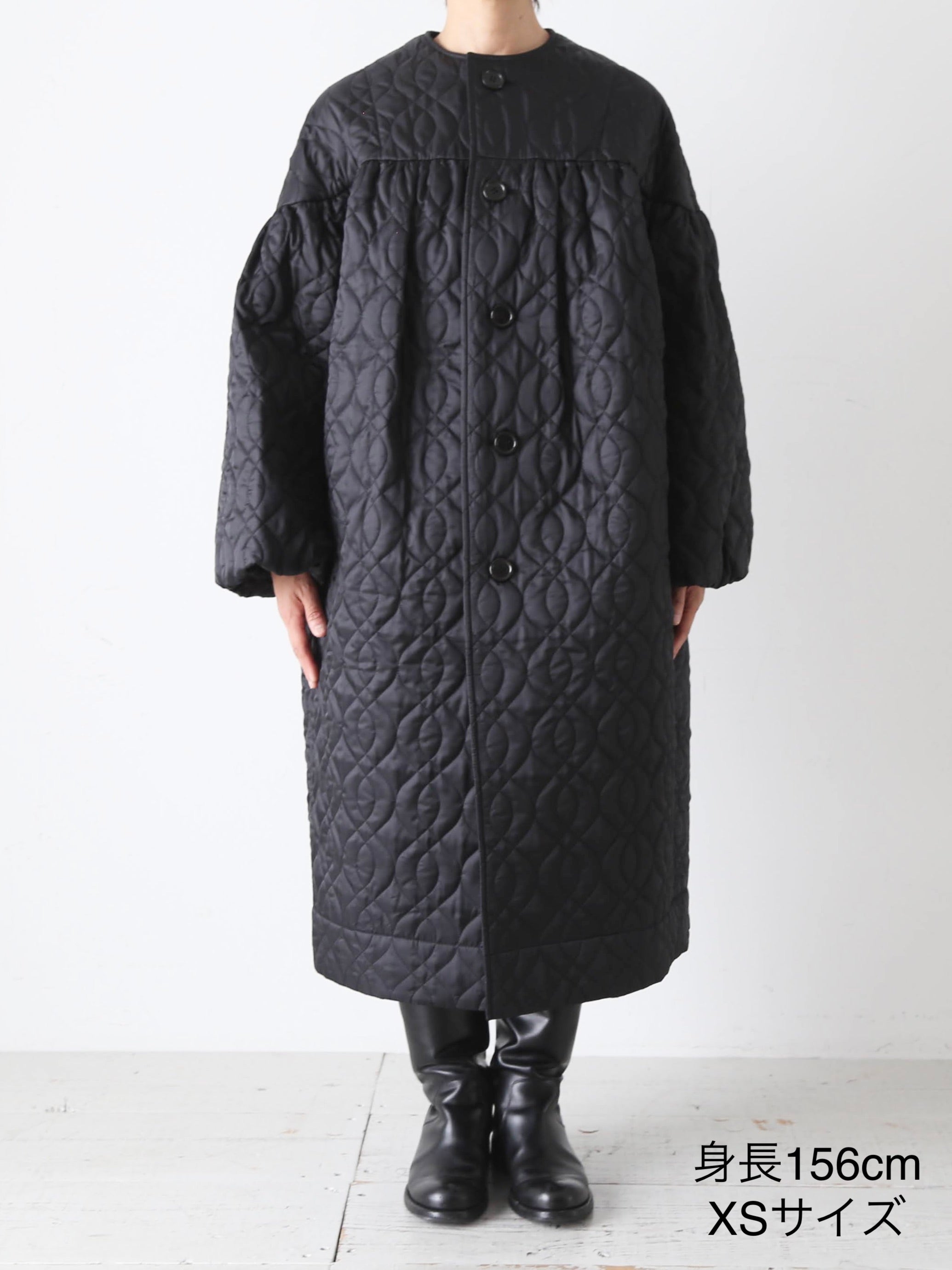 noir kei ninomiya エステルツイルキルトコート [3P-C003-051]