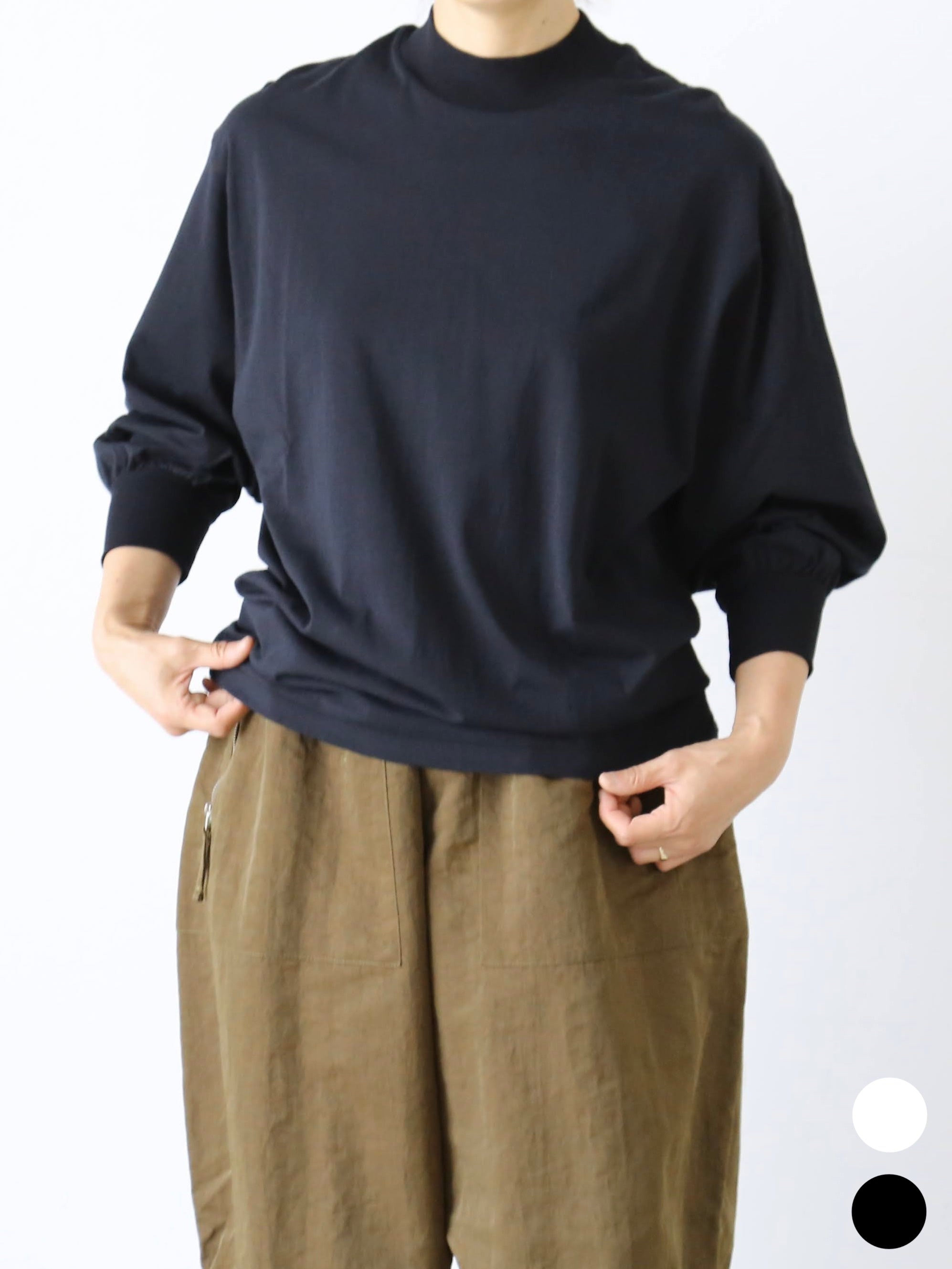 ALWEL モックネックパフスリーブT [DM-26]