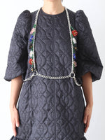 画像をギャラリービューアに読み込む, noir kei ninomiya ビーズ×チェーンハーネス [3P-V019-051]
