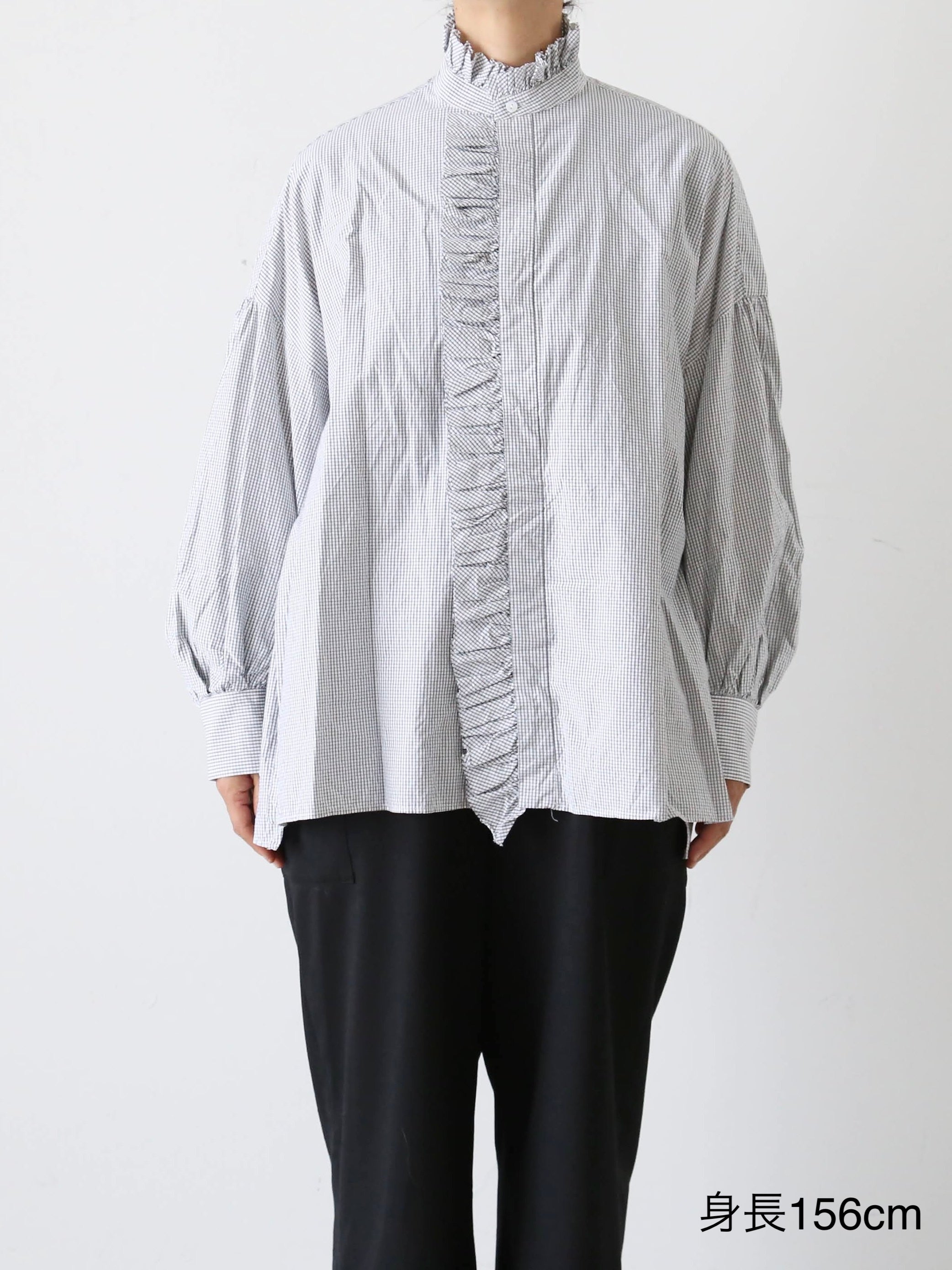 美品 定価57200円 2024AW トゥジュー TOUJOURS バンドカラービショップスリーブラッフルシャツ 2 チョークホワイト【2400014346732】 TOUJOURS バンドカラービショップスリーブラッフルシャツ [MM44MS01