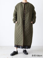 画像をギャラリービューアに読み込む, R&amp;D.M.Co- キルティングロングコート [5956]
