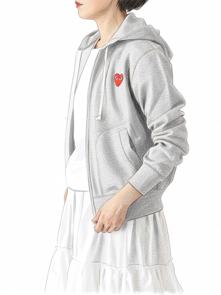 PLAY COMME des GARCONS スウェットジップパーカー [AX-T168-051]