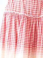 画像をギャラリービューアに読み込む, tao 綿ギンガムチェック 製品ブリーチ加工スカート [TQ-S021-051]
