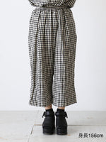 画像をギャラリービューアに読み込む, R&amp;D.M.Co- ギンガムチェックゴムパンツ [7608]
