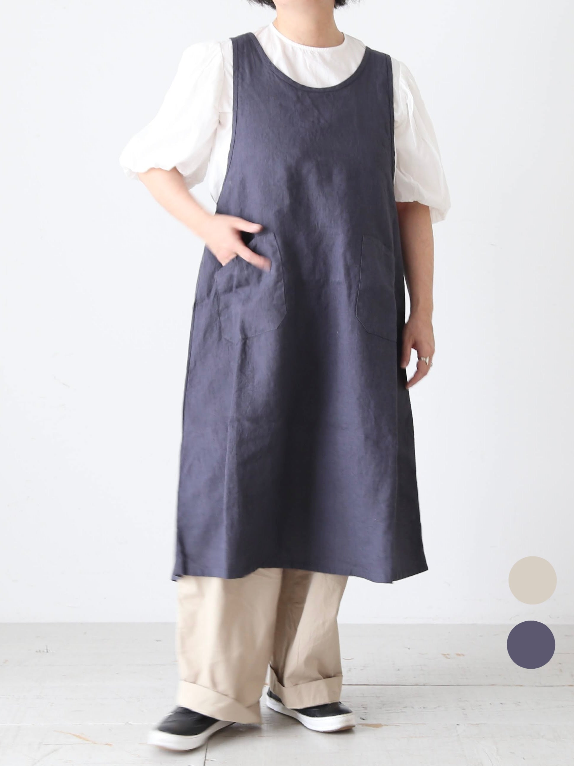 fog linen work リネンオーバーエプロン [LKA116] – CREER