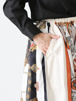 画像をギャラリービューアに読み込む, tao エステルスカーフ柄プリントMIXスカートA柄 [TP-S016-051-A]
